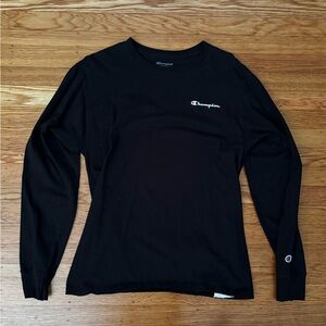 Champion Long Sleeve Shirt Black - size Medium